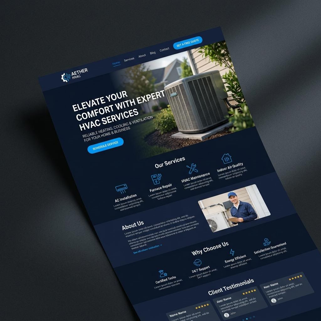 HVAC Services website design